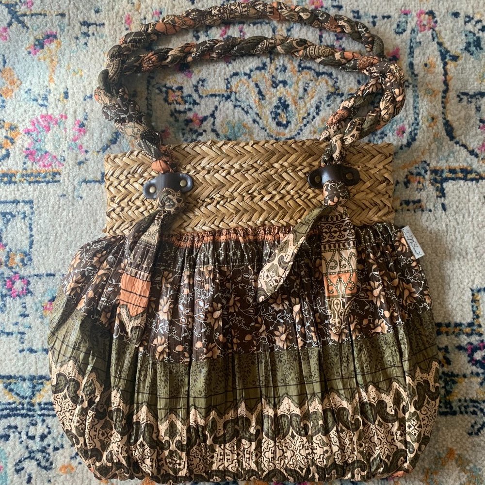 Sun N Sand Boho Woven Tote Bag